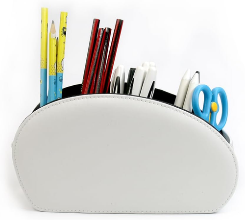 Remote Control Holder Organizer Stable Table Desk Leather Control Storage TV  - Picture 7 of 12