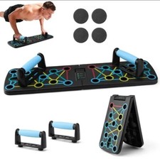 Portable Foldable 18 in 1 Home Exercise Fitness Push Up Board w/Anti-Slip Handle