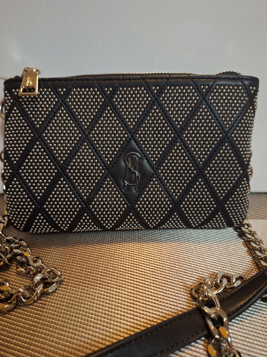 NWOT Steve Madden Leather Metal Beaded Crossbody Purse Diamond