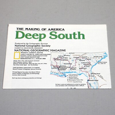 National Geographic The Making of America Map Deep South 1983