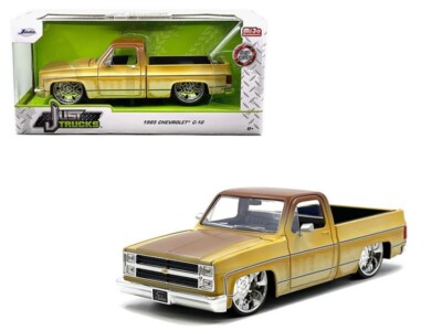 1985 CHEVROLET C-10 PICKUP YELLOW (RUSTED) W/JD3 WHEELS 1/24 MODEL BY JADA 35861