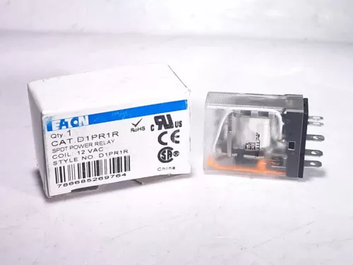 EATON D1PR1R SPDT POWER RELAY 20A 12VAC COIL - 5 AVAILABLE