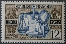 FRANCE 1957  Y & T   N° 1107 Neuf  *  AVEC TRACE DE CHARNIERE