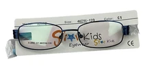 Star Kids Eyeglasses Frames S-2002 1 46-16-128 Blue Full Rim Hearts On Temple