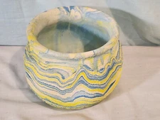 JANCO POTTERY 7” Kettle/Planter #3007, Swirl Pattern, Oxford, MS NICE!