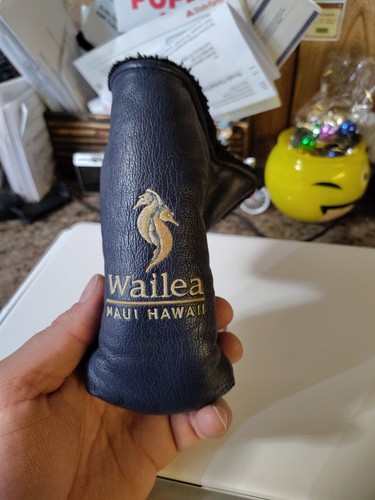 Vintage Wailea Maui Hawaii Putter Golf Head Cover Seahorse Logo Rare - Picture 2 of 6