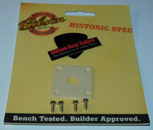 Gibson Les Paul Jack Plate Historic Creme Guitar Parts Cream R9 Custom R0 NOS R8