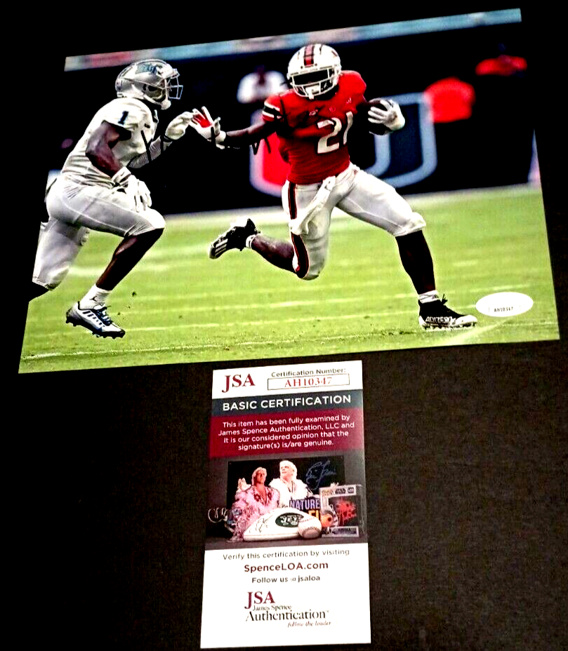 HENRY PARRISH JR. Miami SIGNED 8x10 Photo JSA COA HURRICANES 