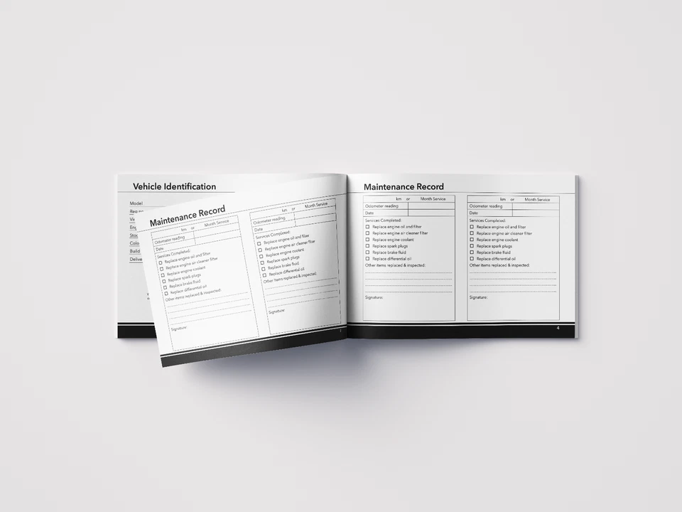 Car Service Book, Maintenance Repair Logbook Replacement Premium High Quality - image 3 of 4