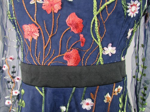 Zaful Womens Dress Embroidered Flare Sleeve Mini Size M - Picture 7 of 13