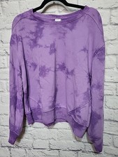 NWT Member's Mark Women's Large Tie Dye Lightweight Sweatshirt Blushed Lilac