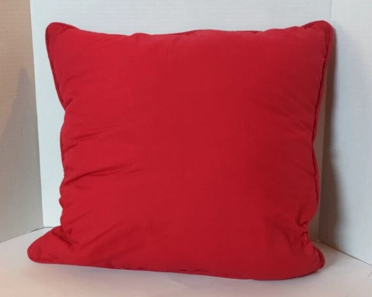 Vtg Merry Christmas Throw Pillow Decorative Tapestry Snowman, Santa, Deer - Image 3 of 4