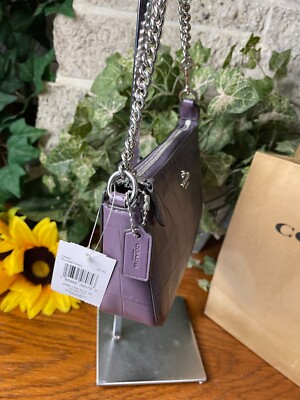 NWT COACH CROCODILE EMBOSSED LEATHER NOLITA 19 CN382 HANDBAG