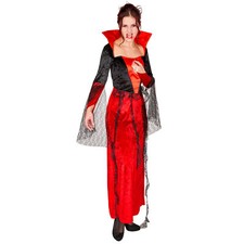 Sexy Gothic Vampirkleid Kostüm Karneval Fasching Halloween Damen Kleid Vampir