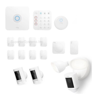 Ring Alarm Security System 2nd Gen Home Wireless Floodlight Pro Stick Up Cam Kit