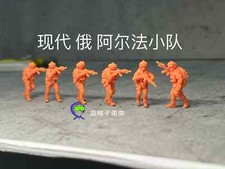 1/48/72 Modern Russian Soldier Alpha Squad 6pcs Person Resin Militarily Model