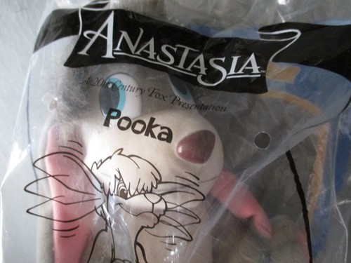 1997 Anastasia Disney Pooka Plush Burger King Large 8" Dog New In Package - Picture 6 of 6
