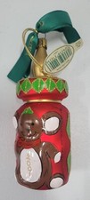 2001 Waterford Holiday Heirloom Glass Blown Baby's First Bottle XMAS Ornament