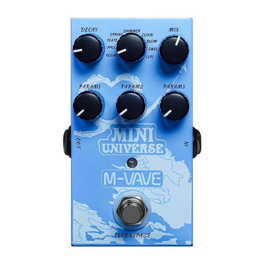 MINI UNIVERSE M-VAVE ギターエフェクター Mini Universe Digital Reverb M-VAVE Guitar Effects Pedal 9 Reverb