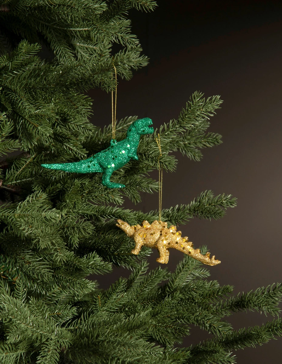2er Set Dino Christmas Tree Ornament Dinosaur Hanger 5 1 8in Christmas