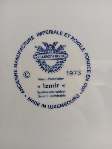 Vintage Villeroy & Boch Izmir Pattern 1973 6 X Saucer Replacement No Chips - Picture 2 of 4