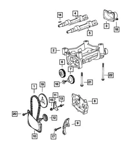 Tensor de cadena de distribución genuino Mopar 2001-2010 Chrysler PT Cruiser 4884473AA Foto 4 de 4