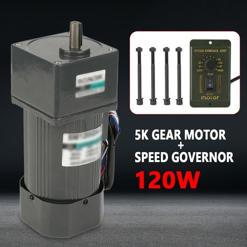 Nuovo 220V 120W 5K motore ingranaggi a corrente alternata motore elettrico regolatore velocità variabile 0-270 giri/min - Foto 1 di 11