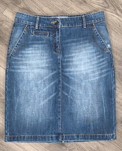 Womens Fat Face Straight Denim Skirt 