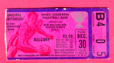 SCARCE SUGAR BOWL BASKETBALL TICKET STUB-12/30/52 LSU/ST. LOUIS-BOB PETTIT