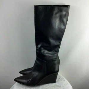 black leather boots ebay