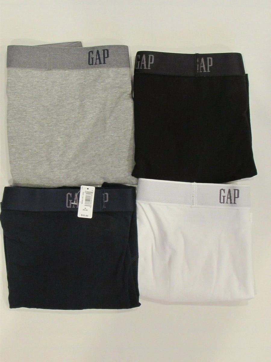 LOT OF 4 NEW PAIRS OF MEN’S GAP LOGO BOXER BRIEF UNDERWEAR, PICK A SIZE