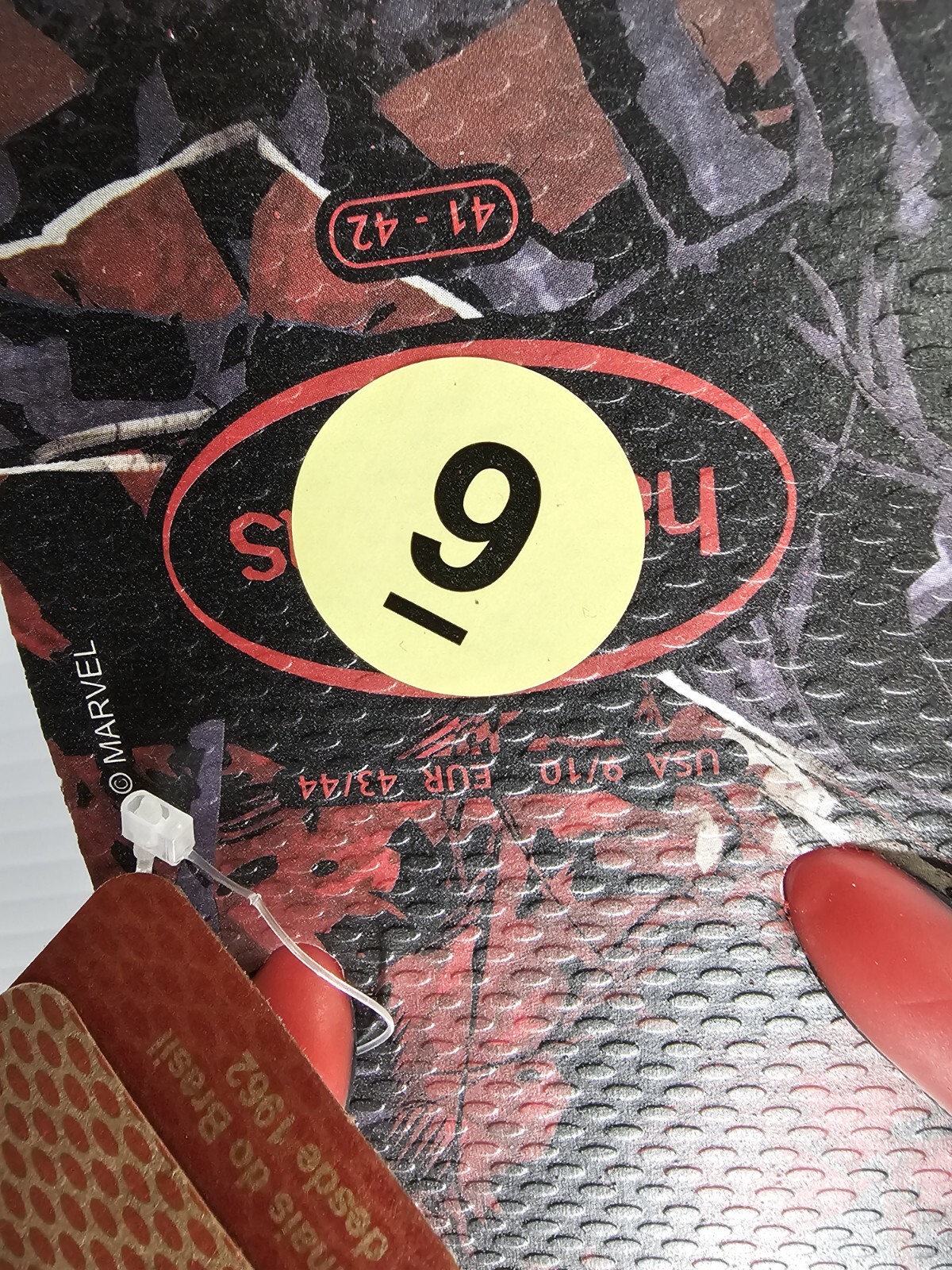 Venom Vs. Carnage Havaianas & Marvel Comics Size 9 Flip Flops Sandals NEW w/Tags