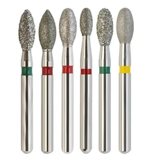 Dental Diamond Burs FG Egg Football Fine Coarse High Speed Friction Grip 379 368
