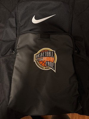 Nike Basketball Hall of Fame Backpack Black Center Swoosh NBA With NABC Bag