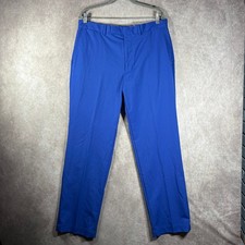 RLX Ralph Lauren Golf Pants Mens 34/32 Blue Performance Flat Front Casual Preppy