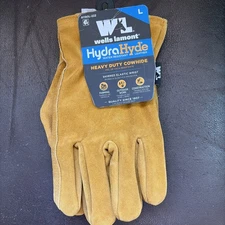 Wells Lamont - HydraHyde - Heavy Duty Cowhide Gloves - Water Resistant - Size L