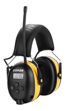 AM/FM Radio Headphones with Digital Display and Noise Reduction Ear Muffs