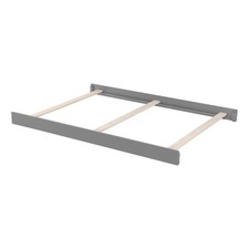 Pemberly Row Wood Full Bed Conversion Kit in Dove Gray Finish