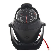 Boat Compass Flush Mount Compass, Marine Compass Dashboard with Light Pivotin...