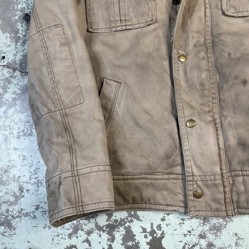 Aeropostale Utility Sherpa Lined Trucker Jacket Coat Men’s Medium Tan - Picture 5 of 12