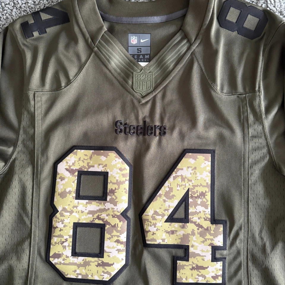 Мужская камуфляжная футболка Nike Antonio Brown Pittsburgh Steelers NFL Salute to Service размер S  - Изображение 4 из 4