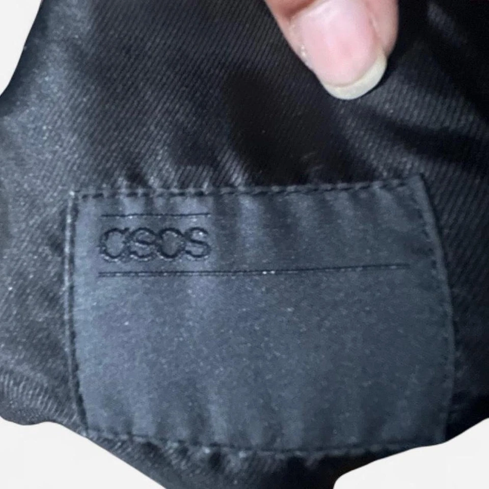 ASOS Tan + Black Trench Coat — Blokette / Neutral Winter / Classic Streetwear - Image 3 of 4