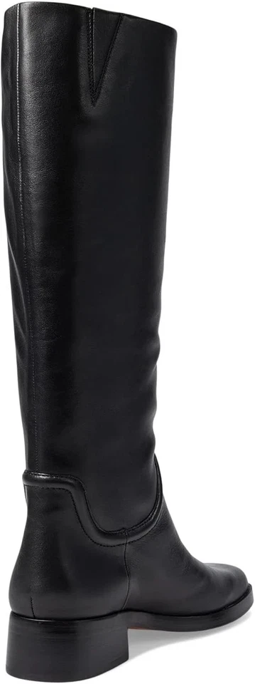 Nuevas botas de rodilla Vince Dani de cuero para mujer en negro talla 9M #B48 Foto 3 de 4