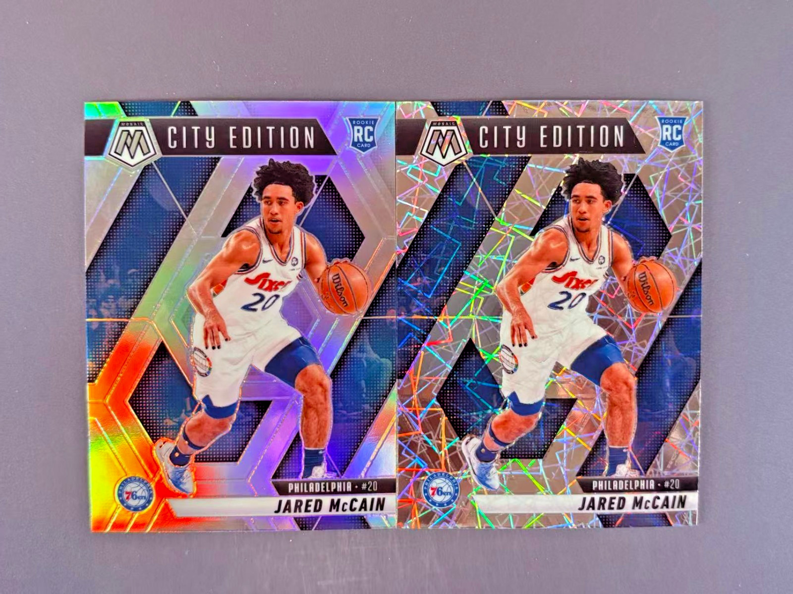 Jared McCain 2024-25 Panini Mosaic Silver Prizm RC #277