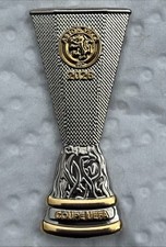 Aston Villa UEFA 2026 Europa League winners trophy pin badge.  Instanbul, HEITS