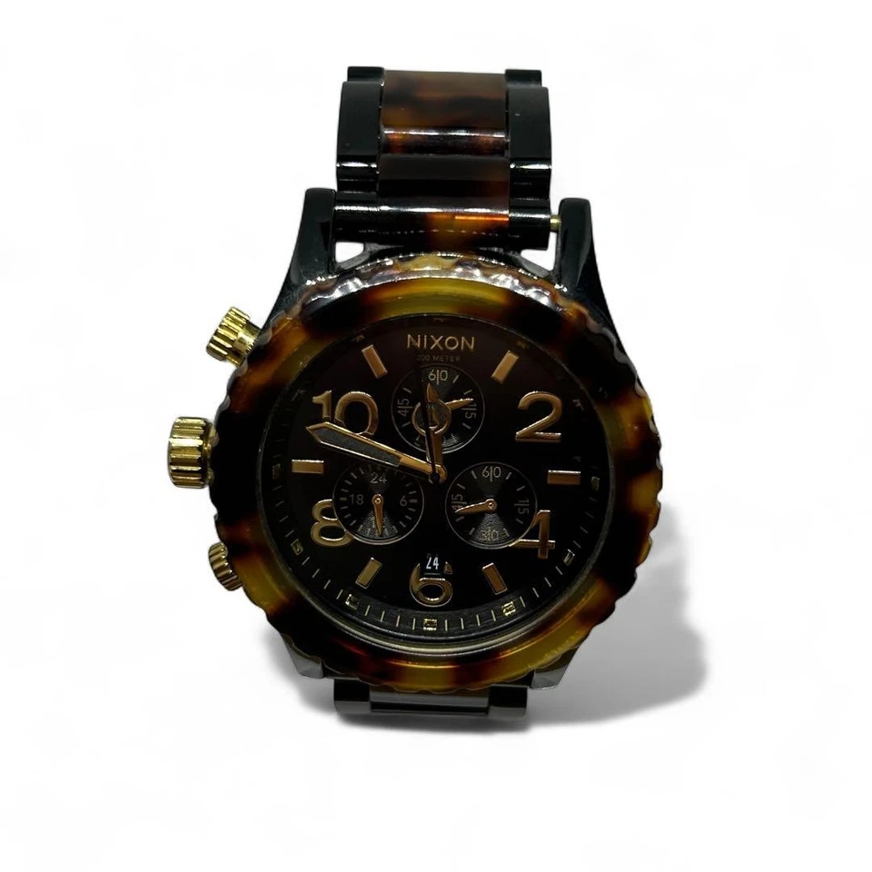 NIXON 42-20 Chronograph Tortoiseshell Men's Watch Used - Image 2 of 4