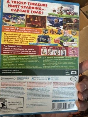 Captain Toad Treasure Tracker Wii U Nintendo Game Disc & Case Used Very Good