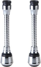 2-Pack Kitchen Faucet Extender with 360 Swivel Adjustable Nozzle Chrome Fi...