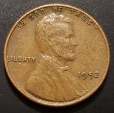 1952-p Lincoln Wheat Cent Nice Brown Penny Actual Coin Shown In Both Photos