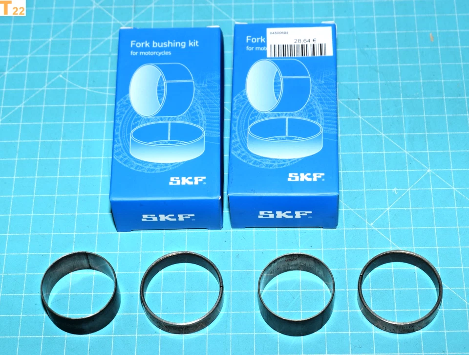 4 bagues de guidage 41X39X20 / 45X41X12 SKF VKWA KYB41-4 pour fourche 41mm KYB - Photo 1/1